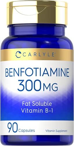 Carlyle Benfotiamine 300mg | 90 Capsules (Капсулы) | Fat Soluble Vitamin B-1 | Non-GMO, Gluten Free Carlyle