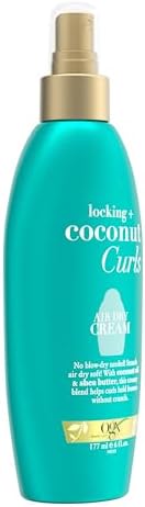 OGX Locking + Coconut Curls Air Dry Cream, No Parabens, 6 oz OGX