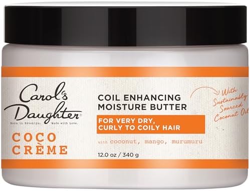 Carol's Daughter Coco Creme Coil Enhancing Moisture Butter, with Coconut Oil and Mango Butter, for Very Dry Curly Hair, Paraben and Silicone Free, 12 oz Carol's Daughter