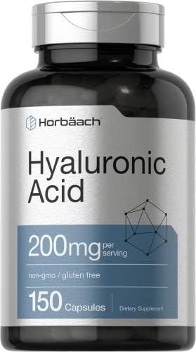 Horbäach Hyaluronic Acid Supplement | 200 mg | 150 Capsules | Non-GMO and Gluten Free Supplement Horbäach