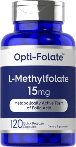 Carlyle L Methylfolate 15mg | 120 Capsules (Капсулы) | Value Size | Max Potency | Optimized and Activated | Non-GMO, Gluten Free | Methyl Folate, 5-MTHF | by Opti-Folate Carlyle