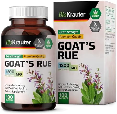 Goats Rue Lactation Support Capsules (Капсулы) - Natural Breastfeeding Supplement - Goats Rue 1200 mg - 100 Vegan Capsules (Веганские капсулы) BIO KRAUTER