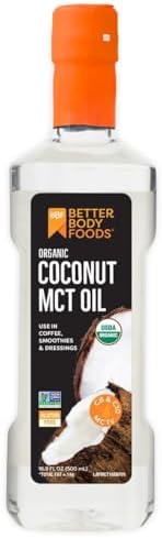 BetterBody Foods Organic Coconut MCT Oil - Energy Boosting- Keto-Friendly - C8 & C10 - Gluten Free - 16.9 oz (Унции) BetterBody Foods