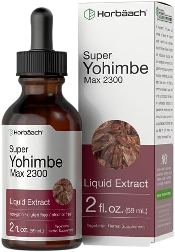 Horbäach Yohimbe Bark Liquid Extract (Жидкий экстракт) | 2 Fl Oz | Supplement for Men and Women | Alcohol Free Tiincture Drops (Капли) | Vegetarian, Non-GMO, and Gluten Free Horbäach