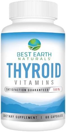 Best Earth Naturals Thyroid Support Supplement for Women and Men 30 Day Supply (60 Capsules (Капсулы)) Best Earth Naturals