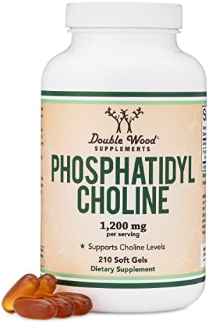 Phosphatidylcholine 1,200mg – 210 Softgels (Мягкие капсулы) – Enhanced Version of Sunflower and Soy Lecithin (Choline Supplements) - Non-GMO and Gluten Free to Support Brain Health by Double Wood Double Wood Supplements