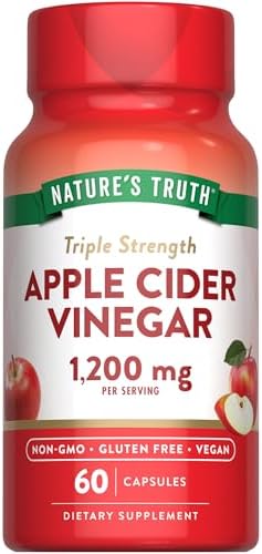 Nature's Truth Apple Cider Vinegar Vegan Capsules (Веганские капсулы) | 1200mg | 60 Veggie Pills | Extra Strength | Vegan, Non-GMO and Gluten Free Supplement Nature's Truth