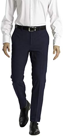 Calvin Klein Men's Slim Fit Stretch Dress Pants | Suit Pants for Men | Ultra-Tapered Suit Pants, Wrinkle-Resistant, Moisture-Wicking Fabric Navy Calvin Klein