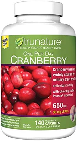 trunature Cranberry 650 mg, 140 Vegetarian Capsules (Вегетарианские капсулы) (2 Pack) TruNature