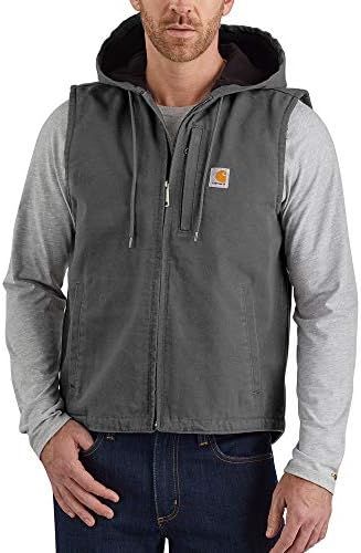 Мужской жилет Carhartt с капюшоном и флисовой подкладкой, свободного кроя Carhartt