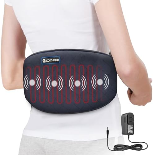 COMFIER Heating Pad for Back Pain, Vibration Lower Back Massager with Heat, Fast Heat Pad with Auto Shut Off Heated Waist Belt, Abdominal, Cramps Arthritic Pain Relief, Gifts for Mom, FSA/HSA Eligible COMFIER