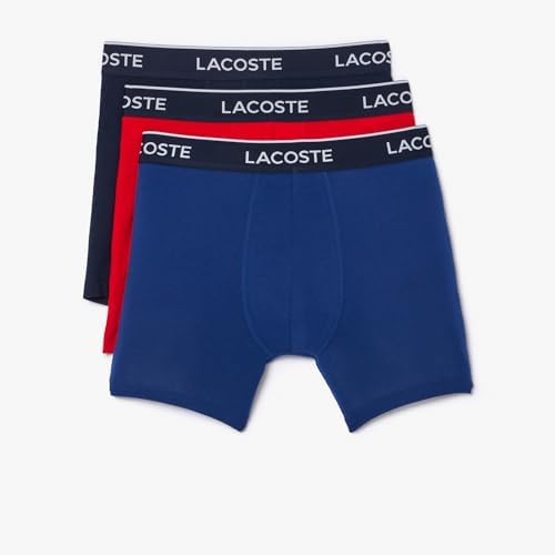 Lacoste Mens Cotton Stretch Essentials Boxer Briefs 3 pack Lacoste