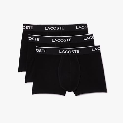 Lacoste Mens Cotton Stretch Essentials Trunks 3 pack Lacoste