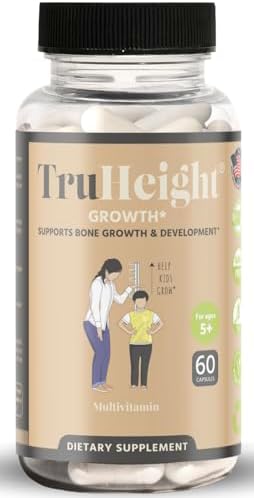 TruHeight Growth Capsules (Капсулы) - Natural Growth & Development Supplement for Kids & Teens - Endorsed by Pediatricians - Vitamin D, K, Calcium & Ashwaganda - Bone Strength Capsules - Kids Vitamins - Ages 5+ AmmoniaSport