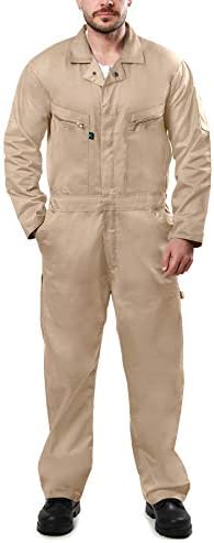 Kolossus Pro-Utility Cotton Blend Long Sleeve Coverall with Zippered Frontal Pockets Kolossus