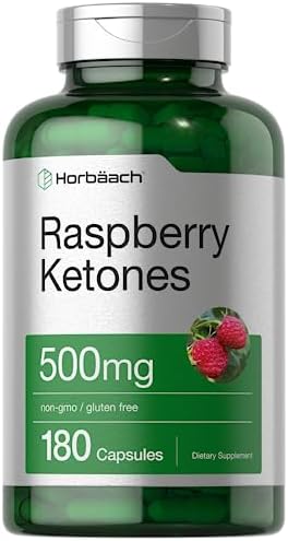 Horbäach Raspberry Ketones | 500mg | 180 Capsules (Капсулы) | Non-GMO & Gluten Free Pills Horbäach