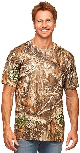 Realtree Men's Essential Camo Lightweight Performance Short Sleeve Shirt Colosseum