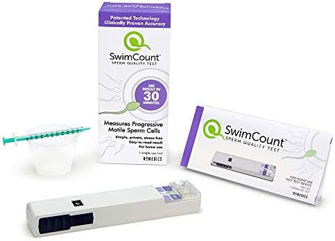 SwimCount At-Home Sperm Quality Check | Men's Progressive Motile Fertility Test Kit Homedics