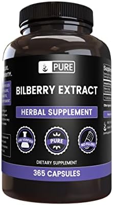 Pure Original Ingredients Bilberry Extract (365 Capsules) No Magnesium Or Rice Fillers, Always Pure, Lab Verified PURE ORIGINAL INGREDIENTS