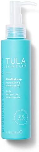 TULA Skin Care #nomakeup Replenishing Cleansing Oil - Oil Cleanser and Makeup Remover, Gently Clean and Remove Stubborn Makeup and Residue, 4.7 oz. Tula