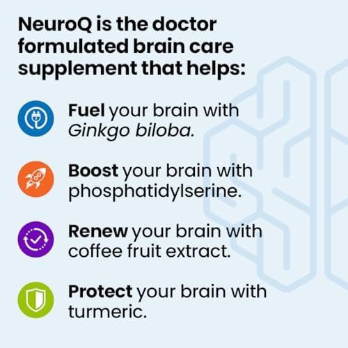 NeuroQ Memory & Focus Extra Strength - Boosts Cognitive Performance & Brain Function - Supports Neuroprotection & Concentration - Huperzine A, Gotu Kola, Ginkgo, Coffee Fruit & Propolis - 60 Capsules (Капсулы) LifeSeasons