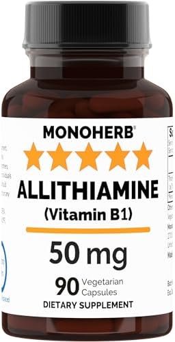 Allithiamine Vitamin B1 50 mg per Capsule - 90 Vegetarian Capsules (Вегетарианские капсулы) MONOHERB