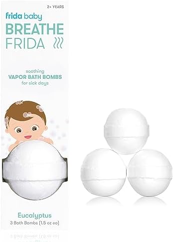 Frida Baby Natural Sleep Bath Bombs, Lavender Essential Oil Bath Bombs for Bedtime, Relaxing & Calming Shower Bombs with Aromatherapy Oil for Better Sleep Frida Baby