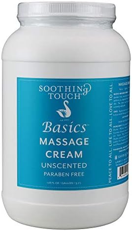 Soothing Touch Basics Massage Cream Unscented, 1 Gallon, 128 Fl Ounce Soothing Touch