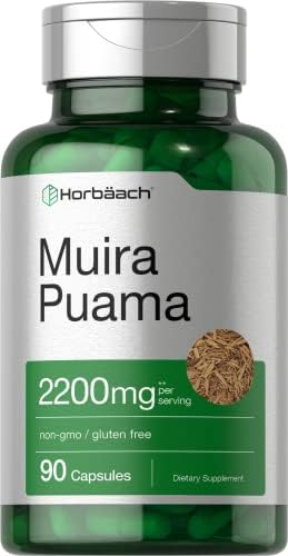 Horbäach Muira Puama Root Extract 2200 mg | 90 Capsules | Non GMO, Gluten Free Supplement Horbäach