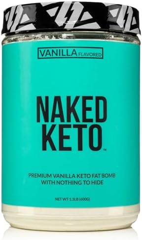 Naked Vanilla Keto - Premium Vanilla Keto Fat Bomb Powder (Порошок) - Nothing Artificial - Gluten-Free Keto Bomb Vanilla Mct Oil Powder with No Gmos - 1.3 Lb NAKED