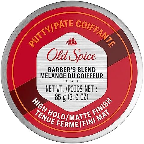 Old Spice Hair Styling Putty for Men, High Hold/Matte Finish, Barber's Blend Infused with Aloe, 3 Ounce Old Spice