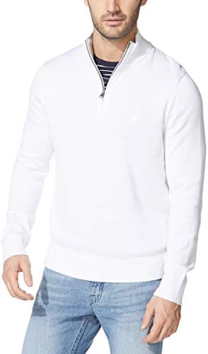 Мужской свитер Nautica с воротником поло из хлопкового трикотажа для стиля smart casual Nautica