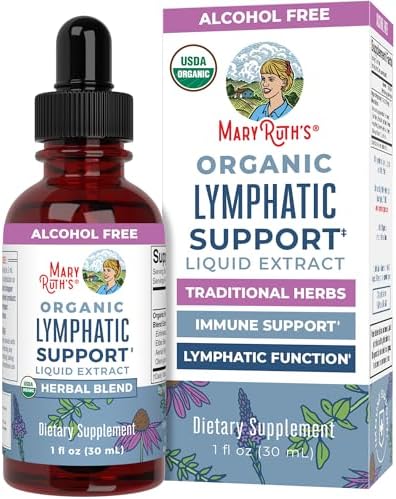 Lymphatic Support Drops (Капли) by MaryRuth's | USDA Organic Lymphatic Cleanse Immune Support Supplement| Lymphatic Support with Echinacea & Elderberry | Blue Vervain | Vegan | Non-GMO | 30 Servings (Порции) | MaryRuth Organics