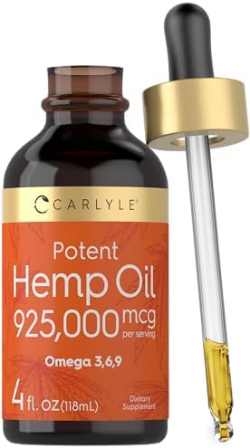 Carlyle Hemp Seed Oil 925000 mcg | Vegetarian, Non-GMO, Gluten Free | Cold Pressed Carlyle