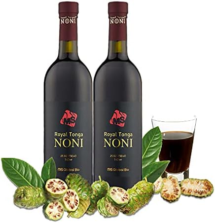 Royal Tonga Noni - 100% Authentic NONI Juice(2PK Case), 25oz Bottles | Noni Juice | Nonie Juice | Noni Drink | Nona Juice | Jugo de Noni | Noni Fruit | Real Noni MS Global Bio