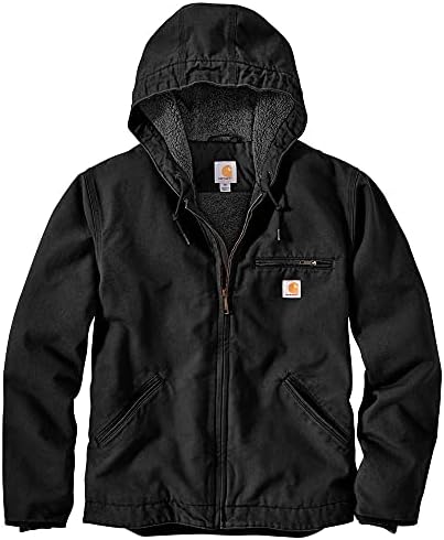 Мужская Повседневная куртка Carhartt Relaxed Fit Washed Duck с подкладкой из шерпы Carhartt