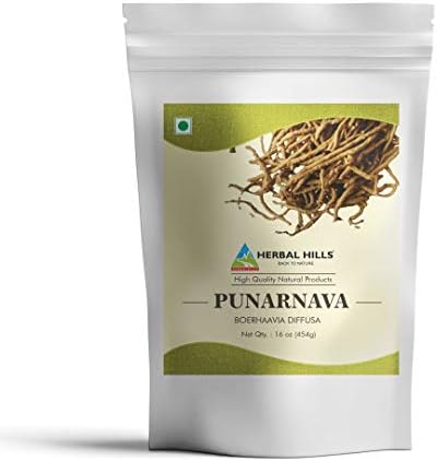 HERBAL HILLS Punarnava Roots Powder (Порошок) (Boerhavia Diffusa) | 16 Oz (454 GMS) | Natural Health Supplements Herbal Powder HERBAL HILLS