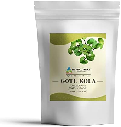 HERBAL HILLS Gotu Kola Powder (Порошок) Natural 16 Ounce Pack of 1 HERBAL HILLS