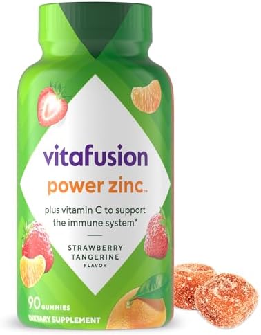 Vitafusion Power Zinc Gummy Vitamins, Strawberry Tangerine Flavored Immune Support (1), 90 Count Vitafusion