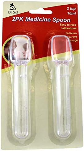 Dependable Industries 2 TSP (10ml) Calibrated Medicine Spoon Set 2 Pack BPA Free Easy to Read Calibrations Children Adults Seniors Dependable Industries inc. Essentials