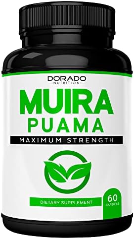 Muira Puama Root Extract 1000mg for Men and Women - Premium Capsules - 60 Count - Zero Fillers - Third Pary Tested - Gluten Free & Non-GMO - USA Made - Quality Guarantee - Tested for Potency & Purity DORADO NUTRITION