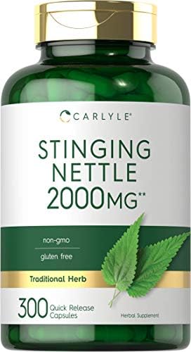 Carlyle Stinging Nettle Leaf Extract 2000mg | 300 Capsules (Капсулы) | Non-GMO & Gluten Free Supplement Carlyle