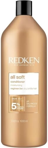 Redken All Soft Conditioner | Deeply Conditions and Hydrates | Softens, Smooths, and Adds Shine | Safe for Color-Treated Hair | Nourishing Shampoo for Dry Hair | With Argan Oil Redken