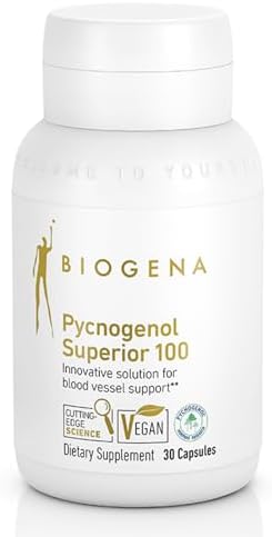 Biogena Pycnogenol 100 mg Gold with Premium Patented French Maritime Pine Bark Extract (Pinus Pinaster) to Support Blood Circulation BIOGENA WISSEN SCHAFFT GESUNDHEIT