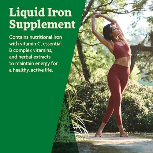 Floradix by Salus Iron & Herbs - Liquid (Жидкость) Herbal Supplement for Energy Support - Iron Supplement with Vitamin C & B Complex Vitamins - Liquid Iron Supplement for Men & Women - 8.5 oz (Унции) Floradix