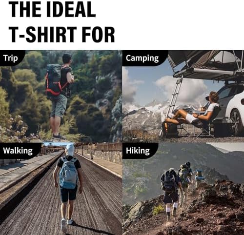 Merino Protect 100% Merino Wool T Shirts for Men Odor Resistance Base Layer Hiking Travel T-Shirt Soft Undershirt Merino Protect