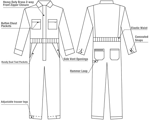 Мужской Комбинезон HISEA Long Sleeve Coverall Hisea