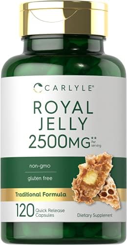 Carlyle Royal Jelly Capsule | 2500mg | 120 count | Non-GMO and Gluten Free Formula | Traditional Supplement Carlyle