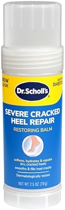 Dr. Scholl's Severe Cracked Heel Repair Restoring Balm 2.5oz, with 25% Urea for Dry, Cracked Feet, Heals and Moisturizes for Healthy Feet, Epsom Salt Soothes, Safe for Diabetics, 3-pack Dr. Scholl's