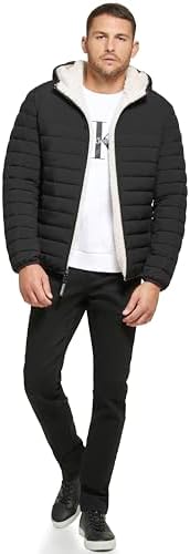 Calvin Klein mens Mid-weight Sherpa Lined Puffer Calvin Klein